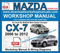 Mazda CX7 Workshop Repair Manual pdf